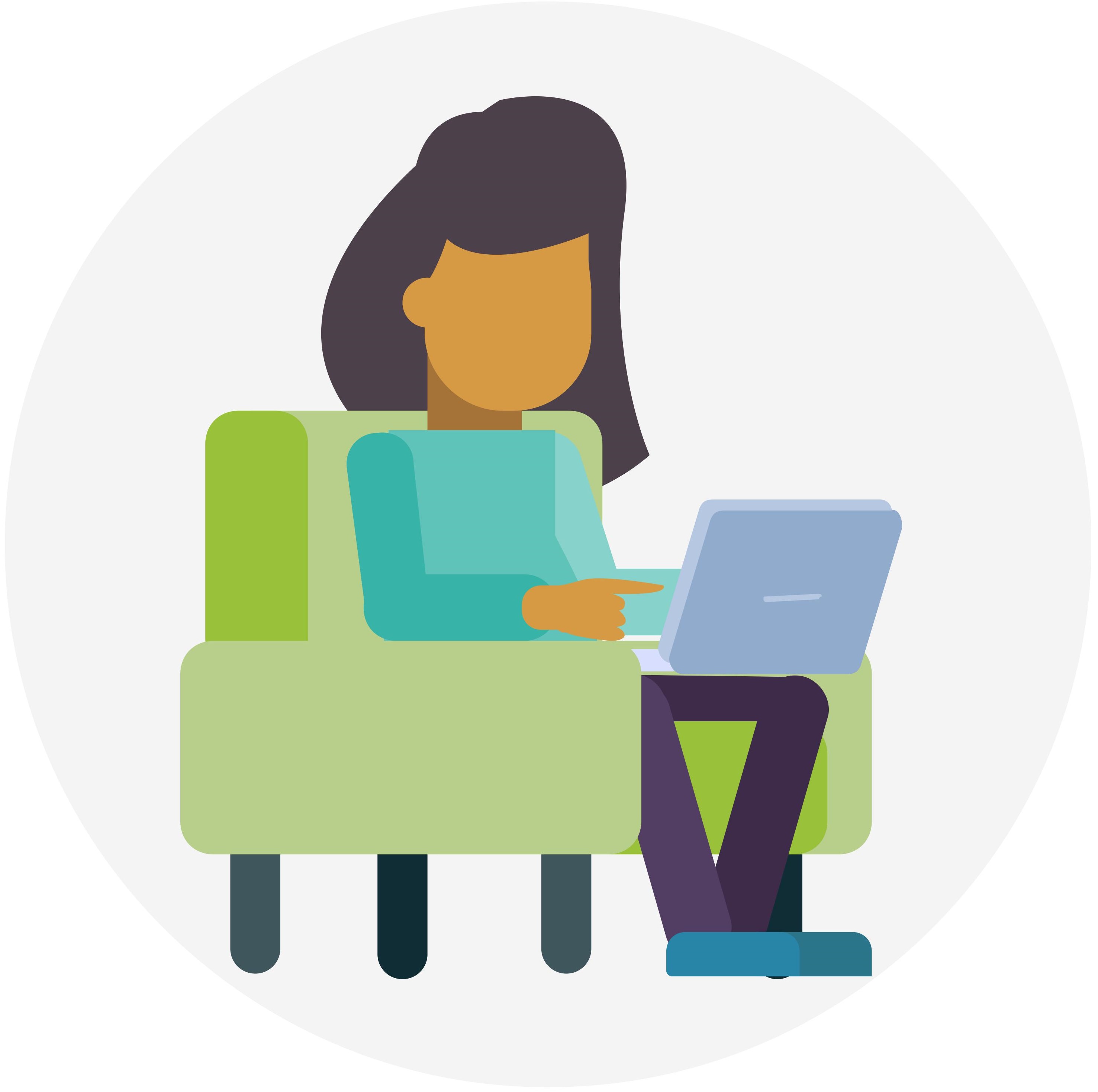 girl with computer icon